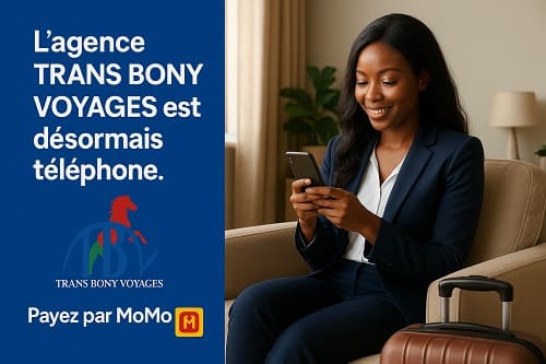 L’agence TRANS BONY VOYAGES est désormais dans votre téléphone 📱